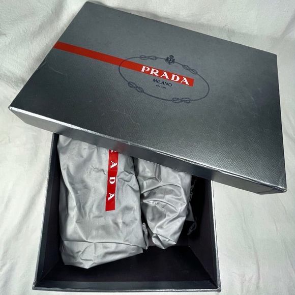 PRADA gray suede toggle loafers, never worn - Picture 6 of 9